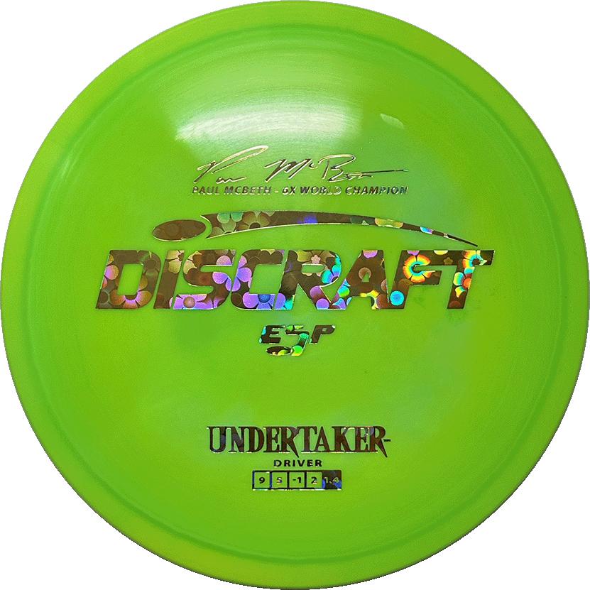 Discraft ESP Undertaker Distance Driver 9|5|-1|2 Stability 1.4 Paul McBeth - Appalachian Disc Golf