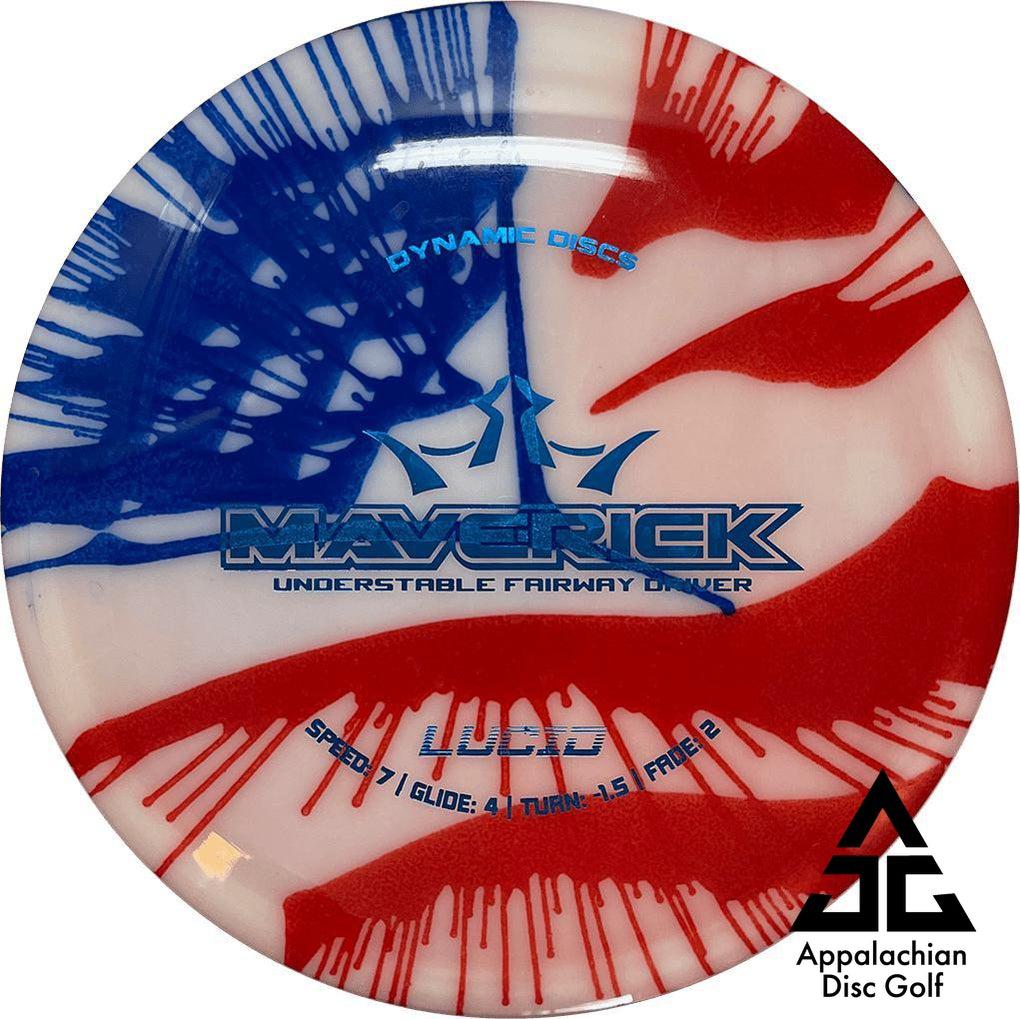Dynamic Discs Lucid Maverick Fairway Driver 7|4|-1.5|2 Flag Dye - Appalachian Disc Golf