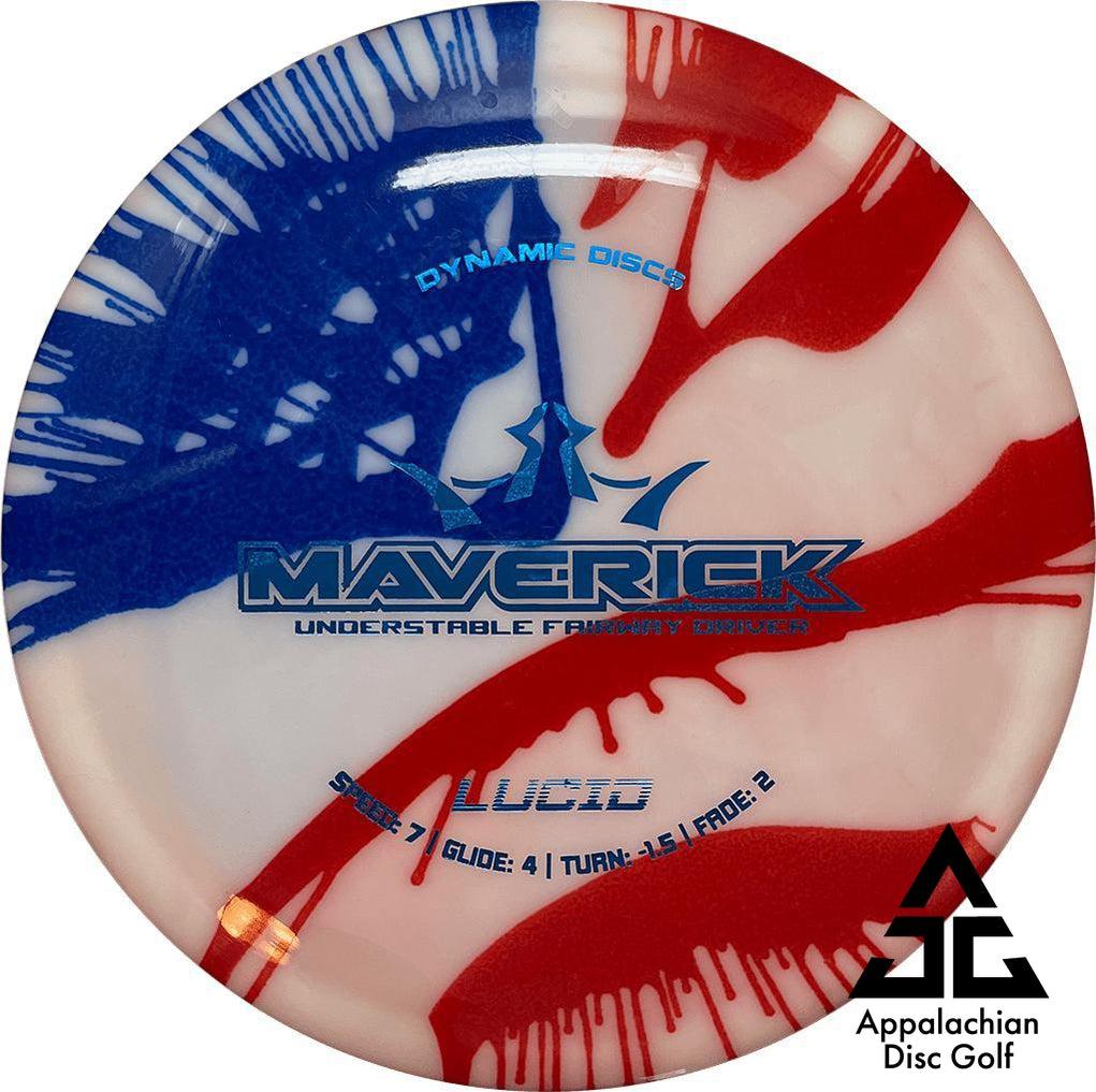 Dynamic Discs Lucid Maverick Fairway Driver 7|4|-1.5|2 Flag Dye - Appalachian Disc Golf