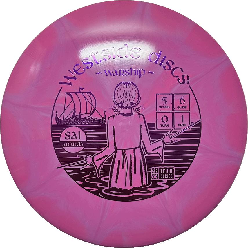 Westside Discs Tournament Burst Warship Midrange Driver 5|6|0|1 Sai Ananda 2023 - Appalachian Disc Golf