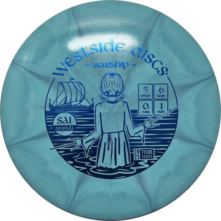 Westside Discs Tournament Burst Warship Midrange Driver 5|6|0|1 Sai Ananda 2023 - Appalachian Disc Golf