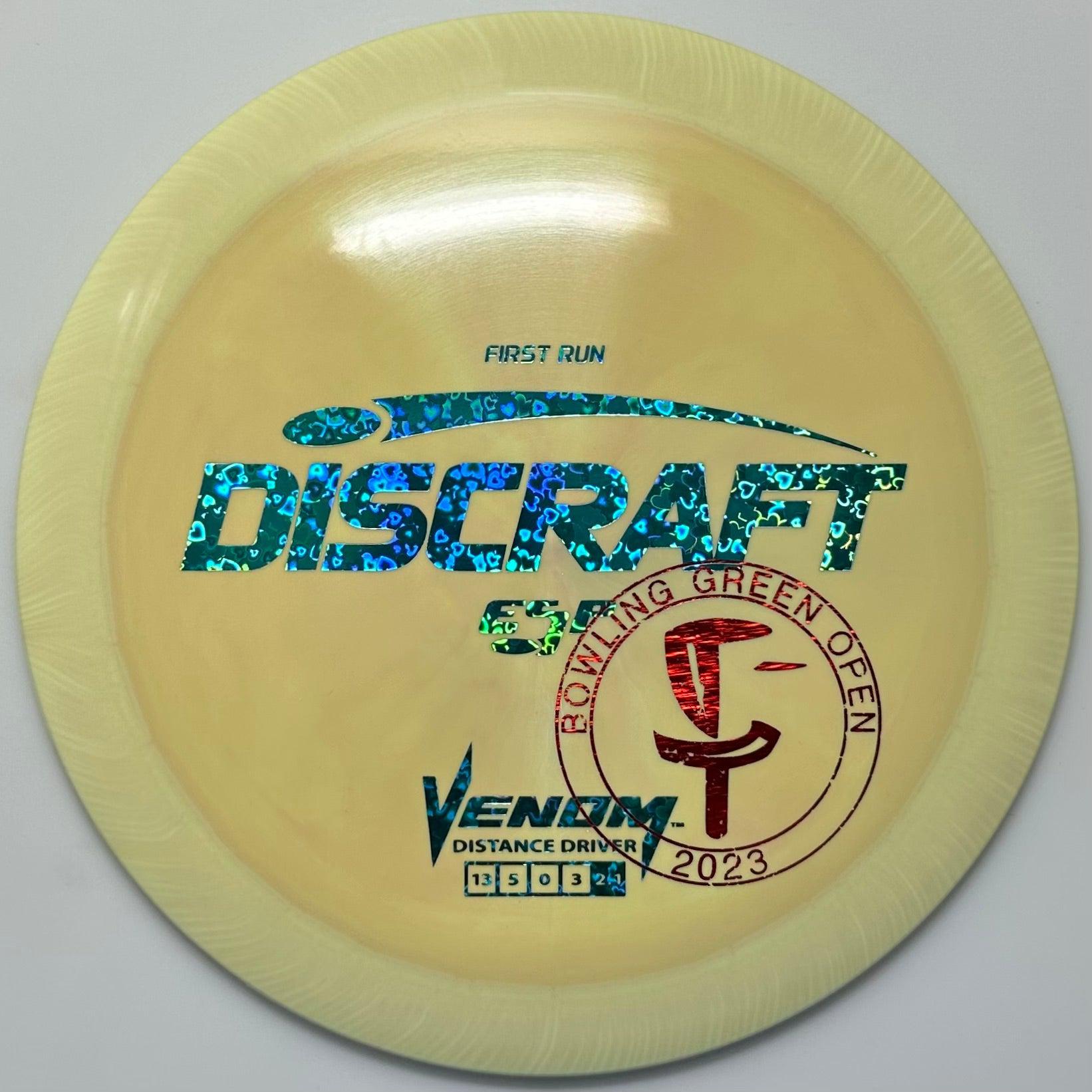Discraft First Run ESP Venom Distance Driver 13|5|0|3 Stability: 2.1 BG Open 2023 - Appalachian Disc Golf