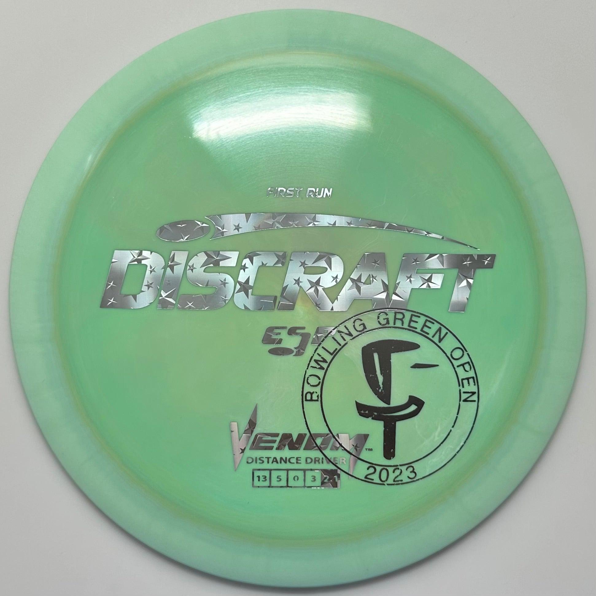 Discraft First Run ESP Venom Distance Driver 13|5|0|3 Stability: 2.1 BG Open 2023 - Appalachian Disc Golf